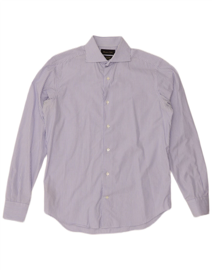 MASSIMO DUTTI Muška košulja veličina 15 38 pamuk srednje plave pruge