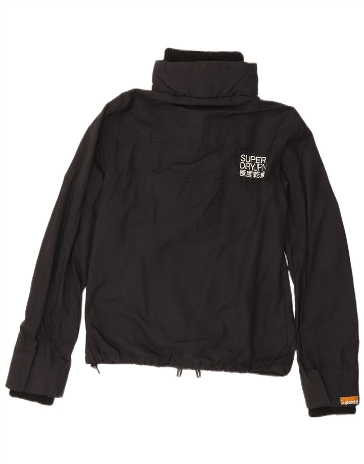 SUPERDRY ženska jakna vjetrovka UK 14 Srednji crni najlon