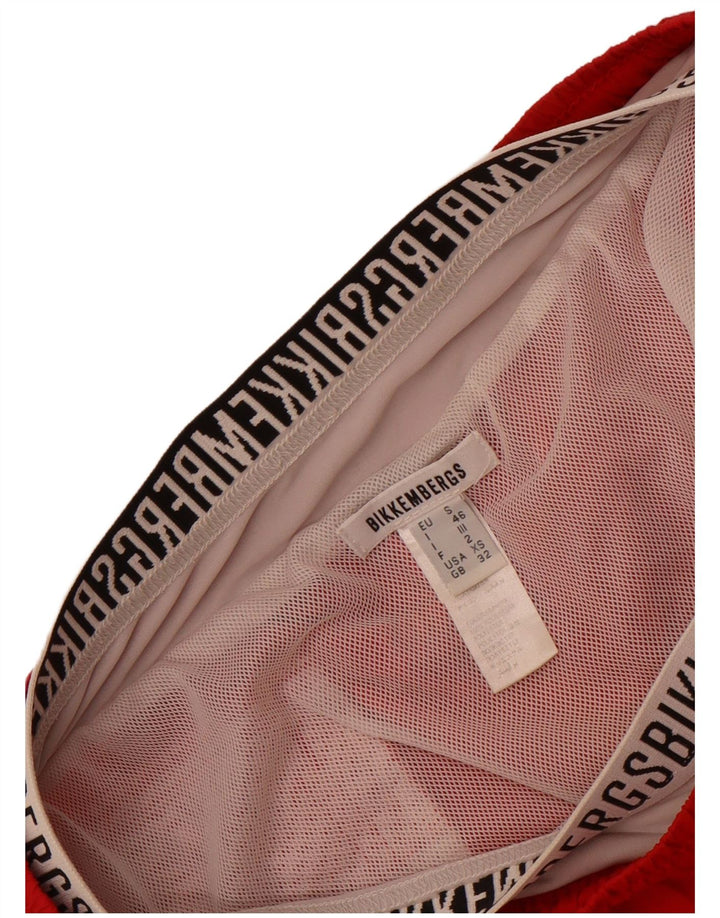 Bikkembergs muške kratke hlače za kupanje s grafičkim motivima srednje crvene boje od poliamida