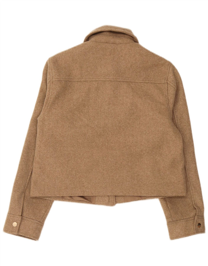 Zara ženska bomber jakna UK 10 Small Brown Poliester
