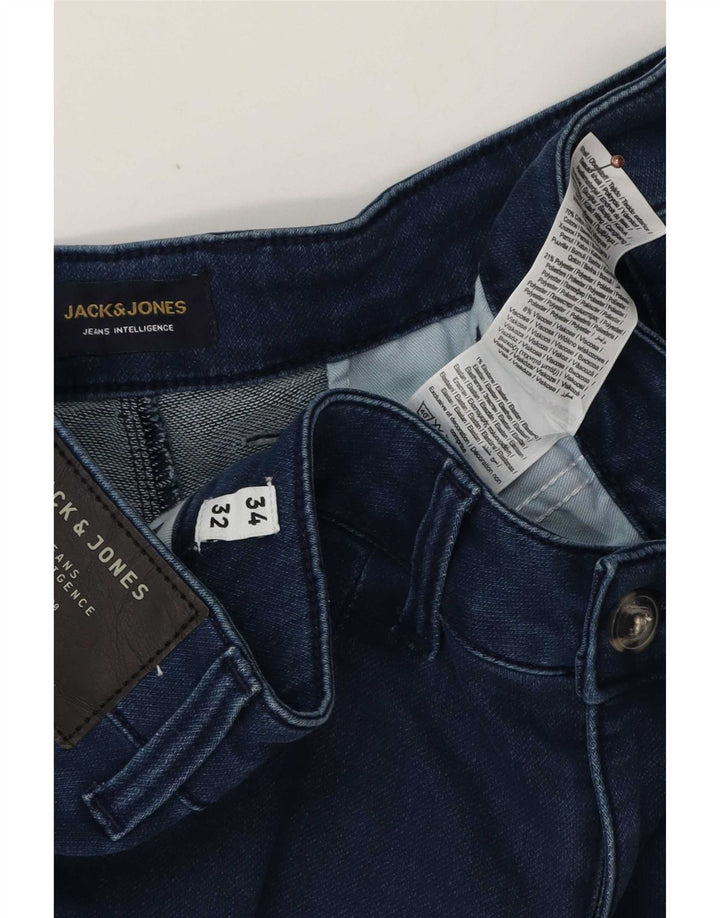 Jack & Jones muške ravne traperice W34 L32 plavi pamuk