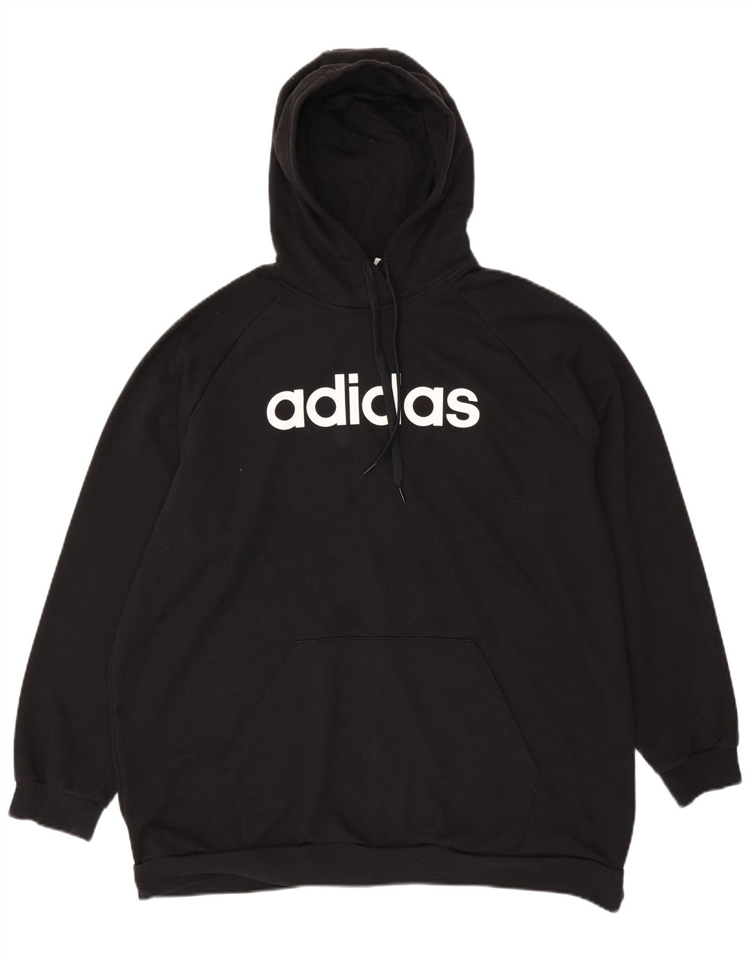 ADIDAS Ženska majica s kapuljačom s kapuljačom UK 24/26 2XL crni pamuk