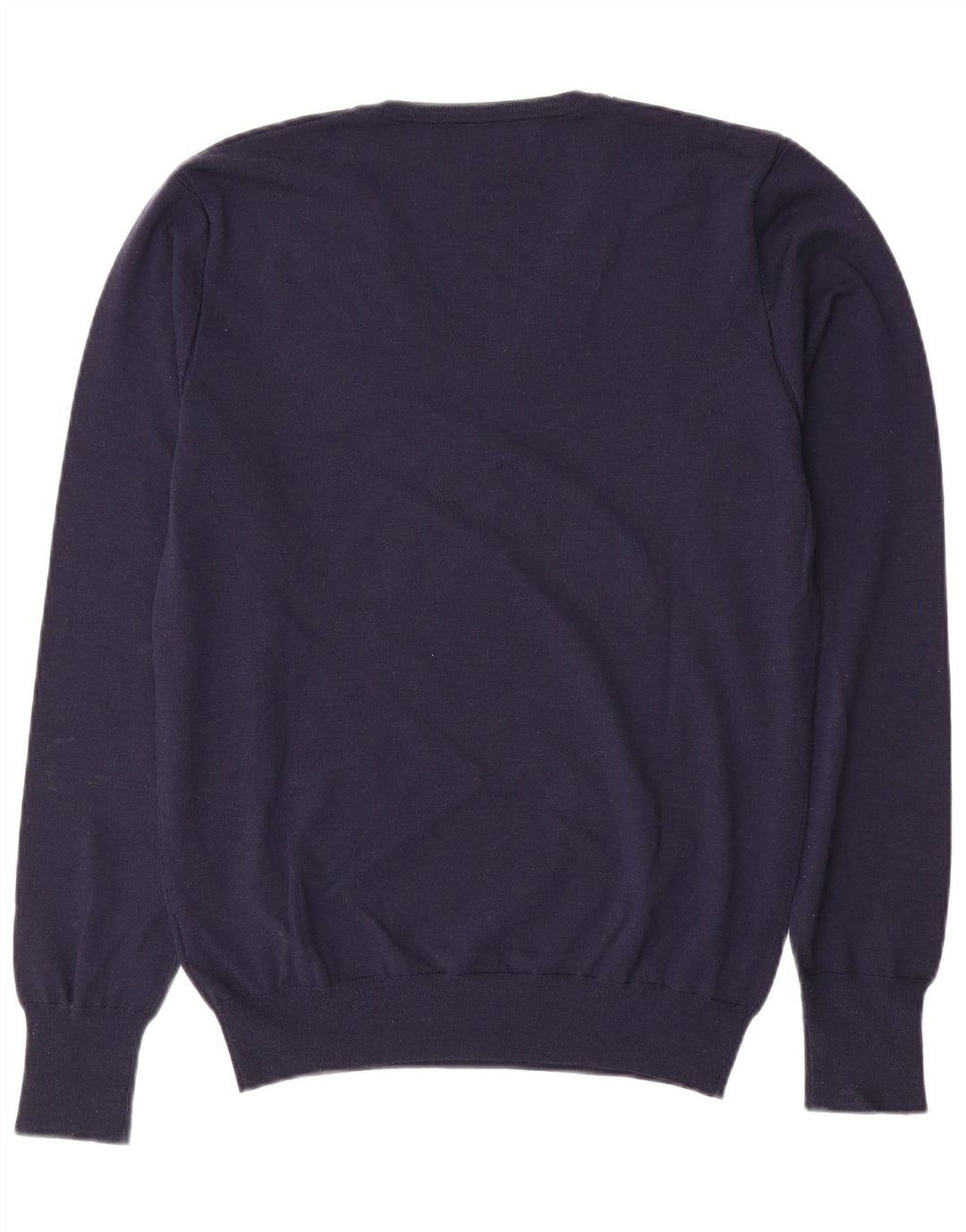 LIU JO Ženski džemper s V-izrezom UK 18 XL Mornarsko plava vunena