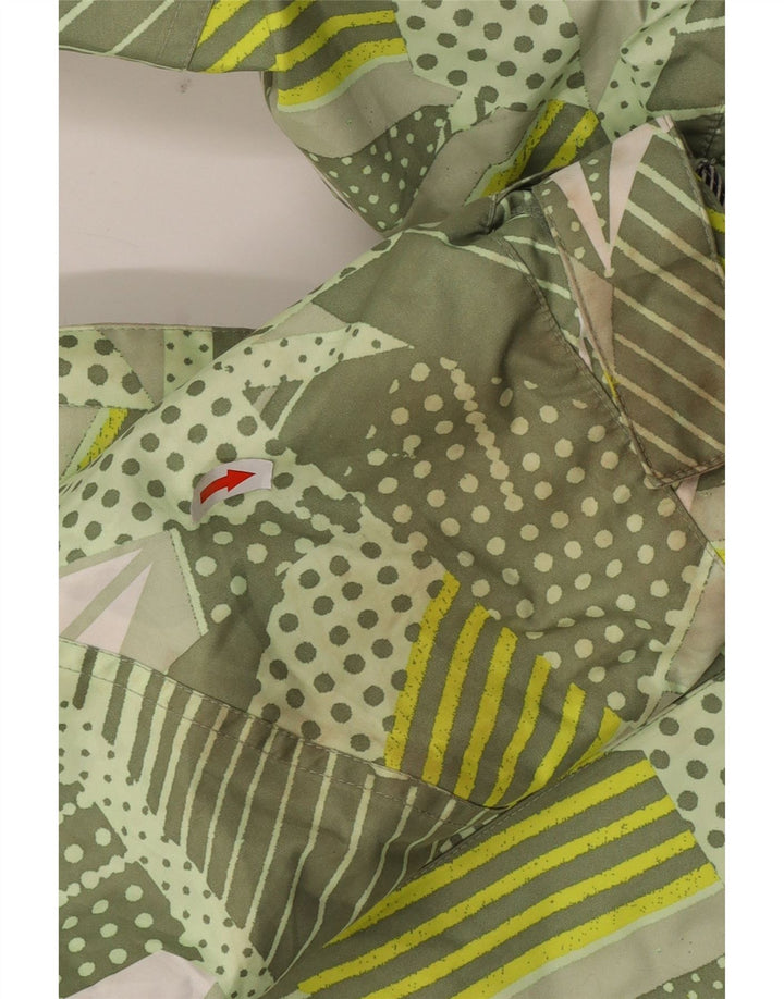 Volcom muška vjetrovka s kapuljačom UK 36 mala zelena geometrijska poliesterska jakna