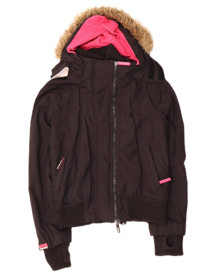 Superdry ženska vjetrovka s kapuljačom The Windbomber UK 14 srednje crna