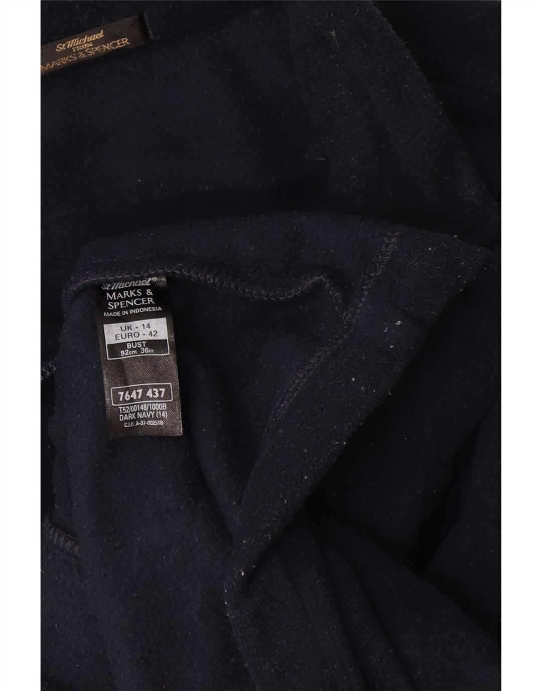 Marks & Spencer ženska jakna od flisa UK 14 velika tamnoplava poliester