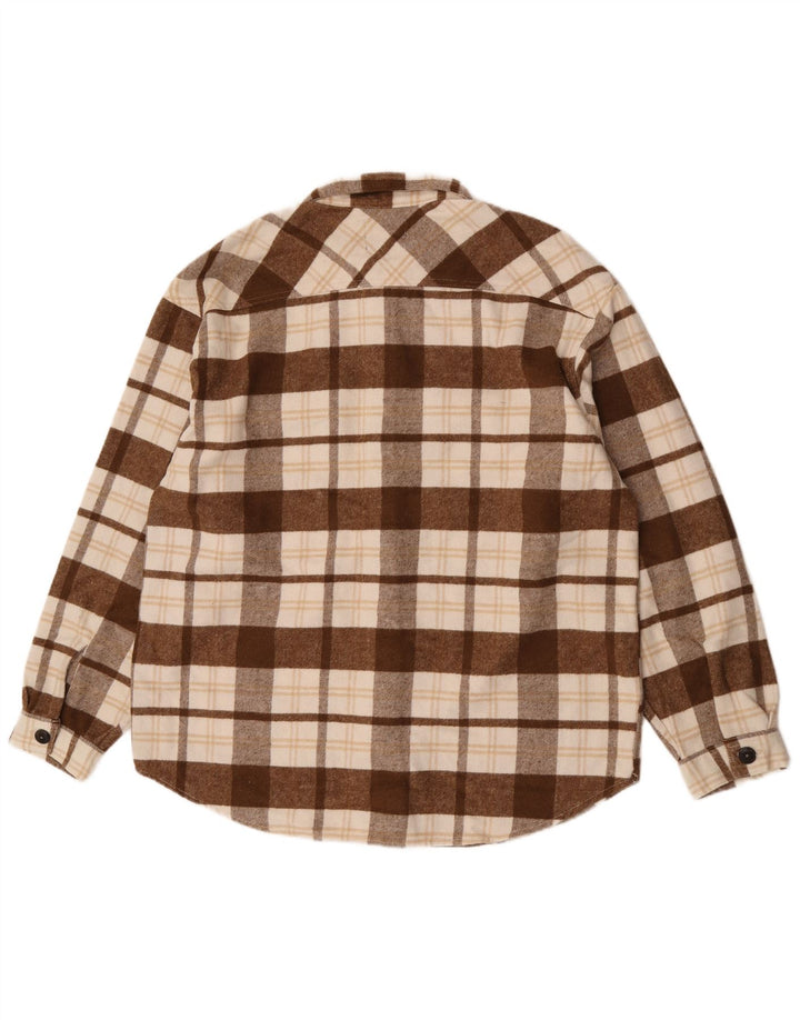 Jack & Jones muška košulja od flanela XL, smeđi karirani poliester