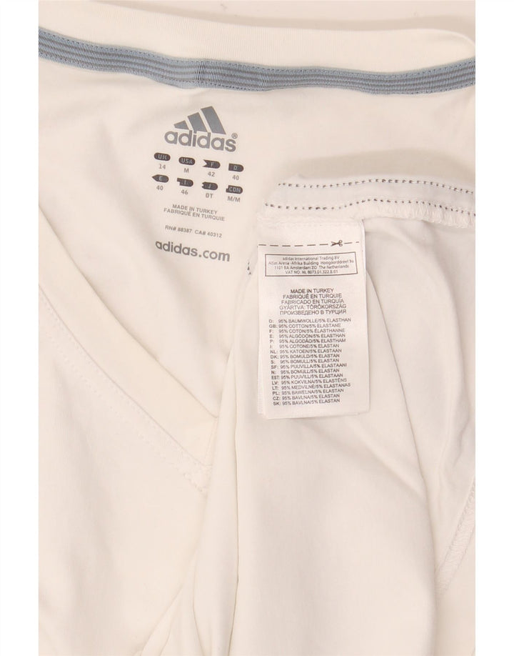 Adidas ženski prsluk UK 14 srednji bijeli pamuk