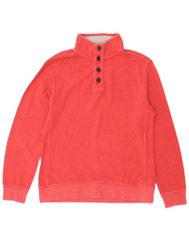 Tommy Hilfiger muška majica s dugmadima i izrezom, veliki crveni pamuk