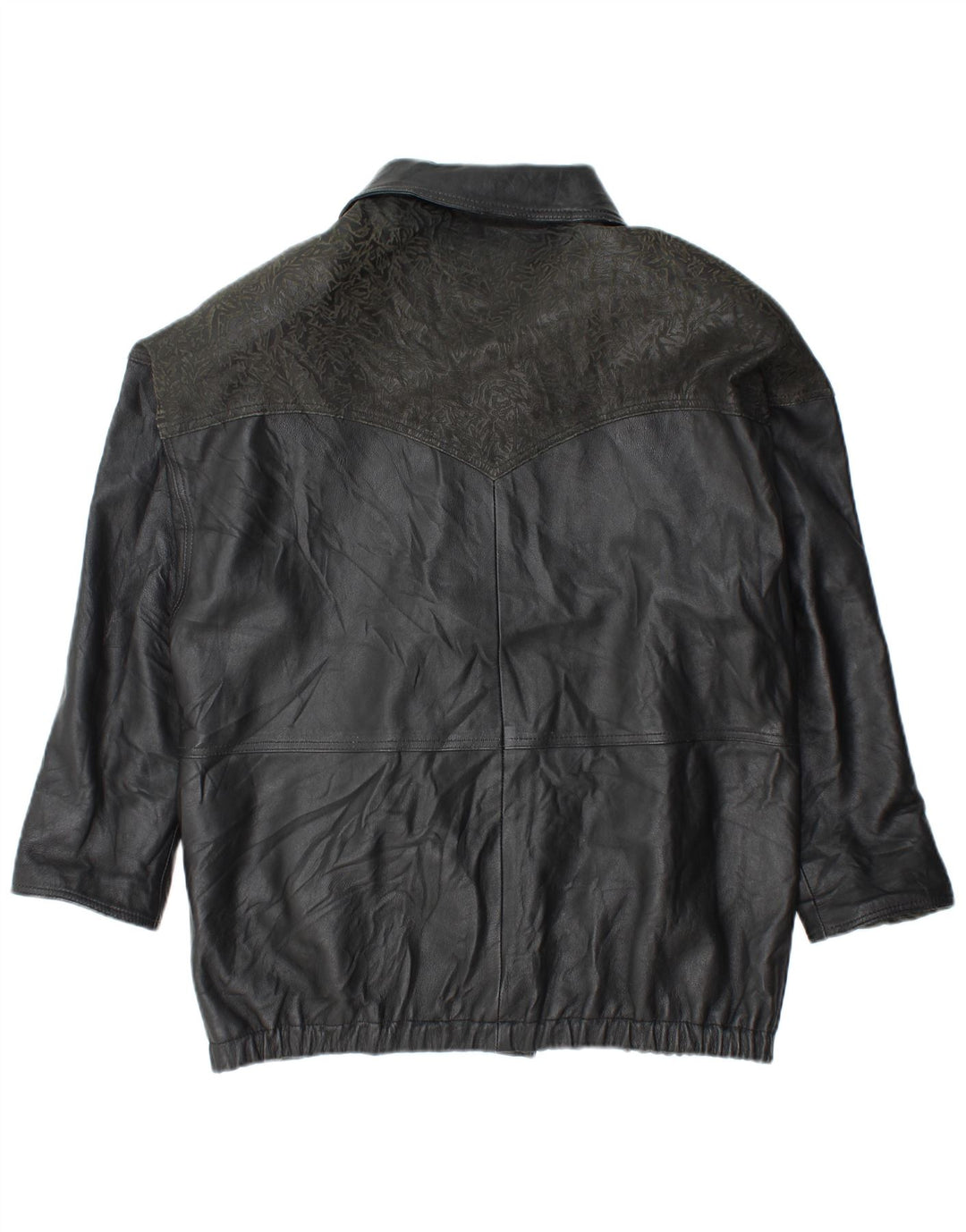 YUPPIE ženska prevelika kožna jakna UK 18 XL crna cvjetna