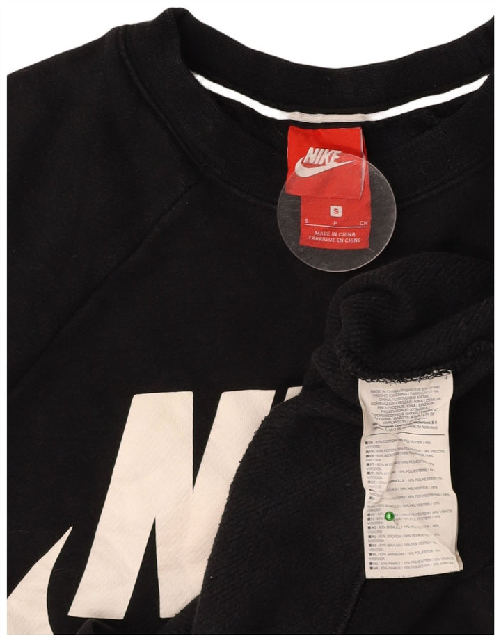 NIKE Ženska skraćena prekomjerna majica s motivom UK 10 Mala crna