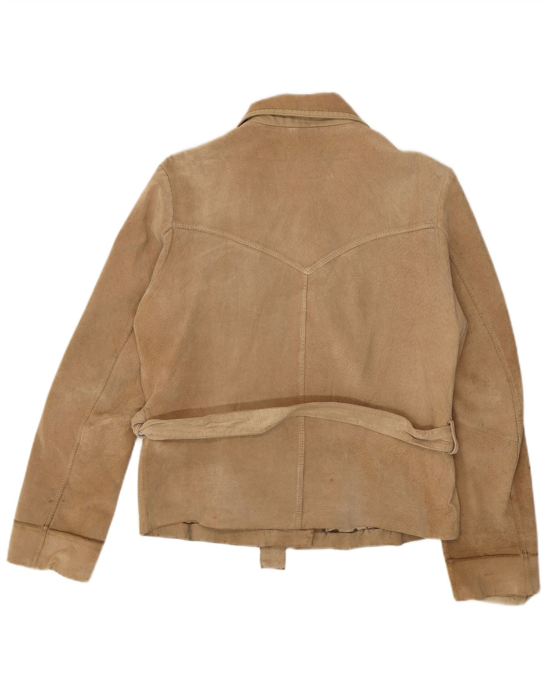 Vintage ženska jakna od brušene kože IT 48 XL, bež koža