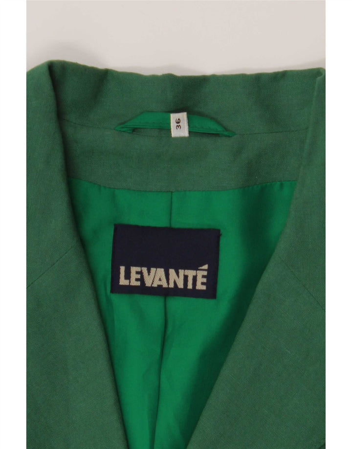 Levante ženski sako sa 4 gumba EU 36 mali zeleni poliester
