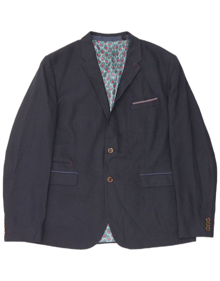 Ted Baker Muška jakna sa 2 gumba Vel. 7 3XL tamnoplavi poliester