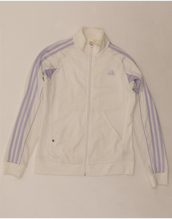 ADIDAS ženska gornja jakna trenirke UK 16 Large off white poliester