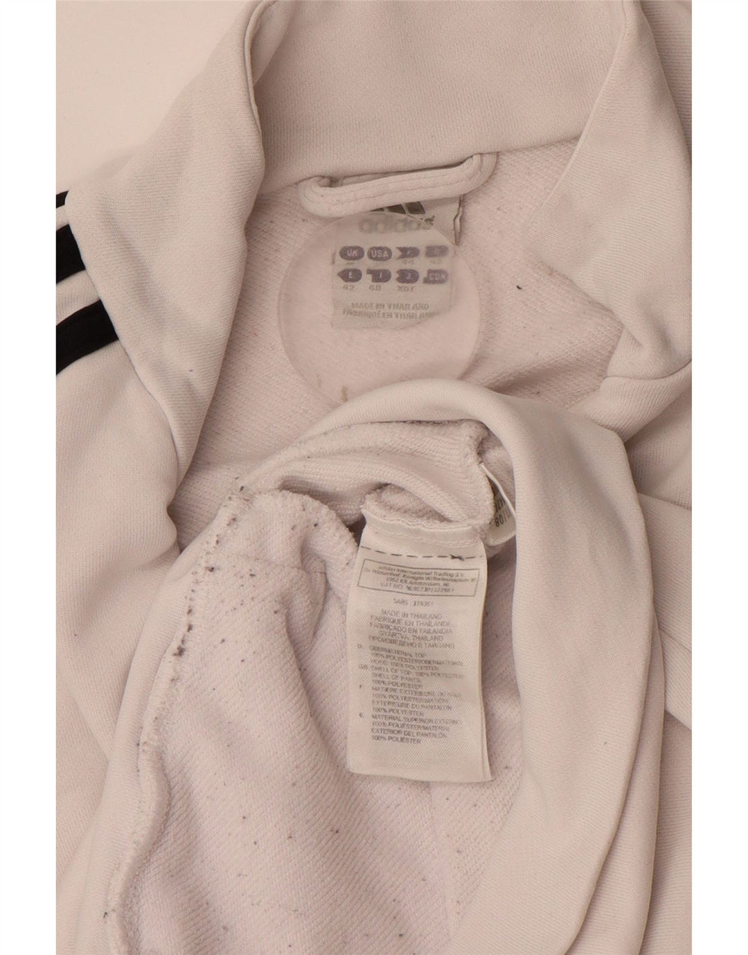 ADIDAS ženska gornja jakna trenirke UK 16 veliki bijeli poliester