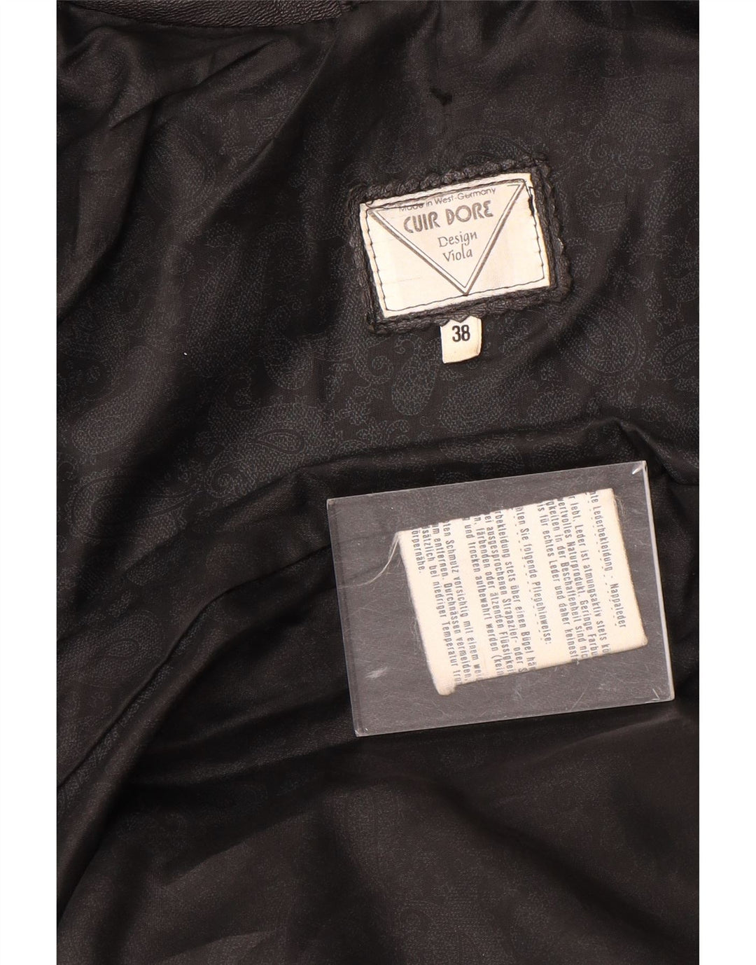 Vintage ženska prevelika kožna jakna EU 38 srednje crne kože