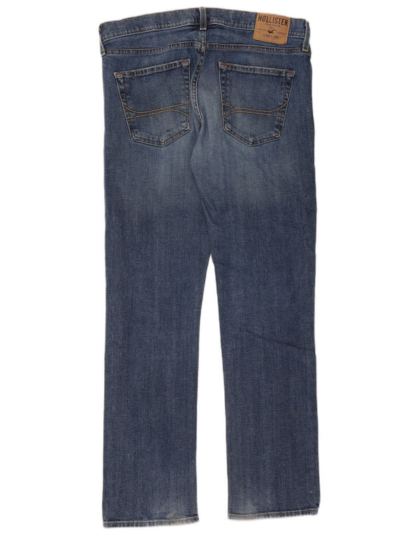 Hollister muške uske ravne traperice W34 L32 plavi pamuk