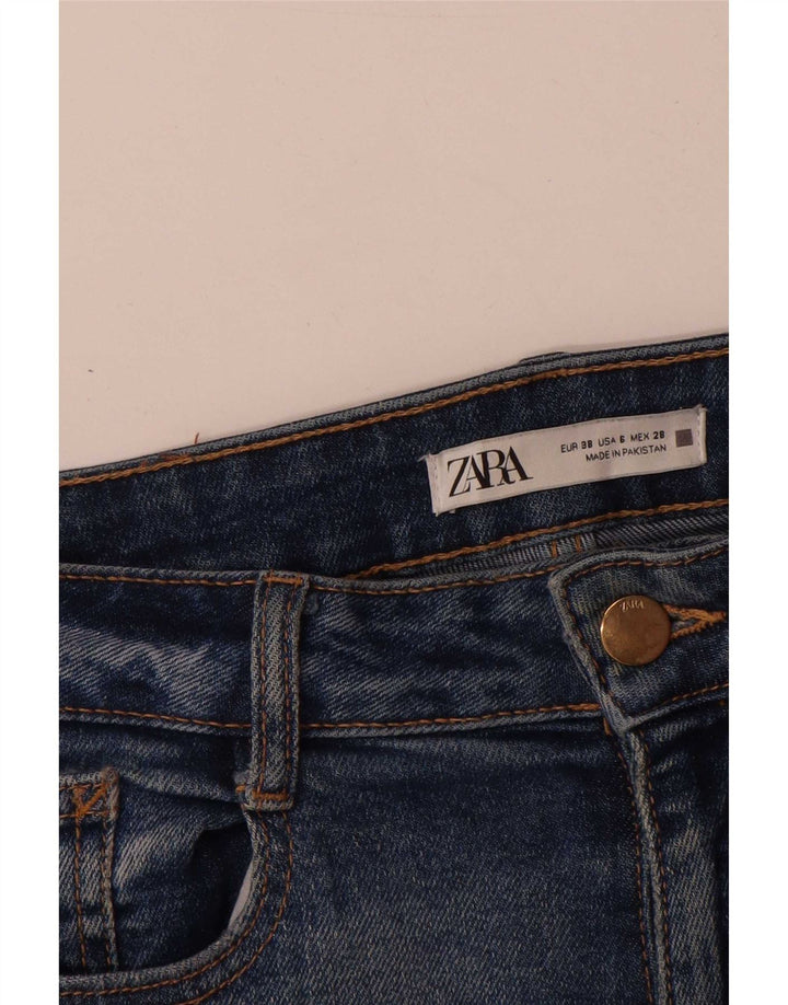 Zara ženske lepršave traperice EU 38 male W28 L34 plavi pamuk