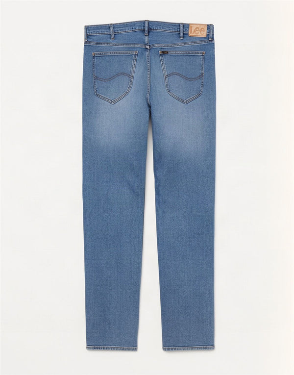Lee Mens Daren Zip Fly Distressed Slim Jeans W36 L34 Plavi pamuk