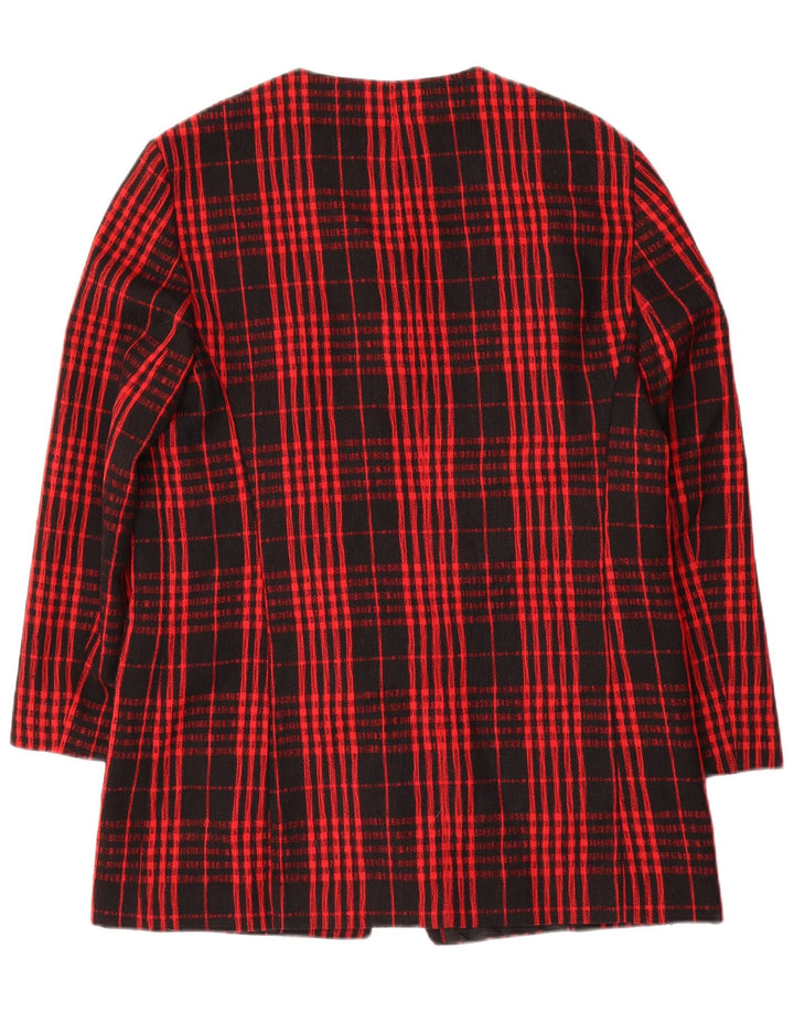 Ženska jakna sa 7 gumba Gerry Weber UK 12 Srednja crvena karirana vuna