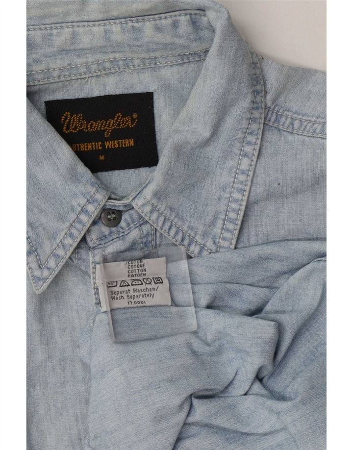 Wrangler muška traper košulja Srednje plavi pamuk