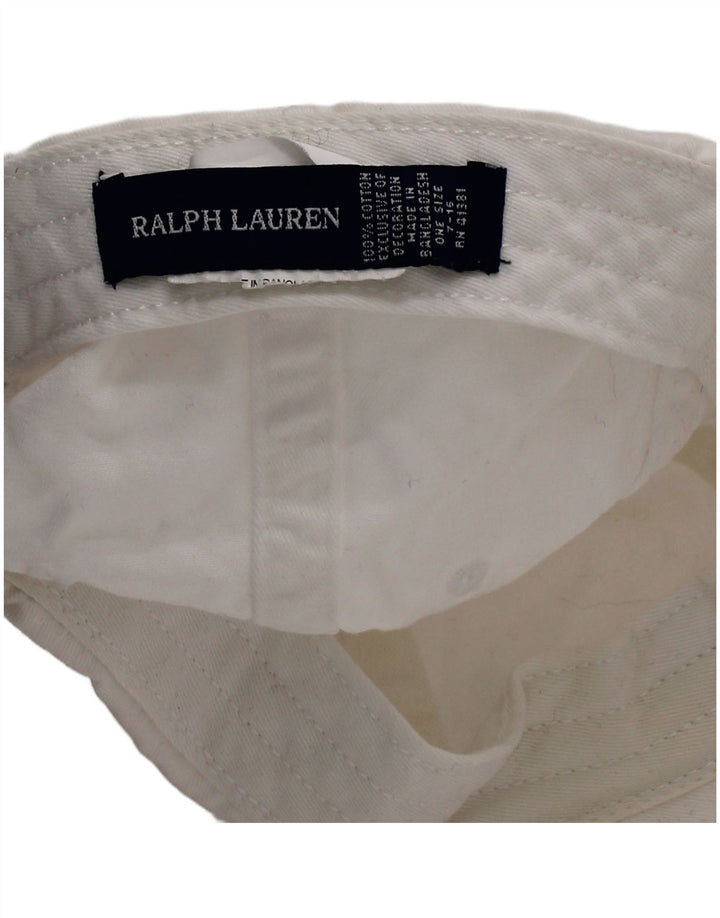 Kapa za bejzbol Ralph Lauren, jedna veličina, bijeli pamuk