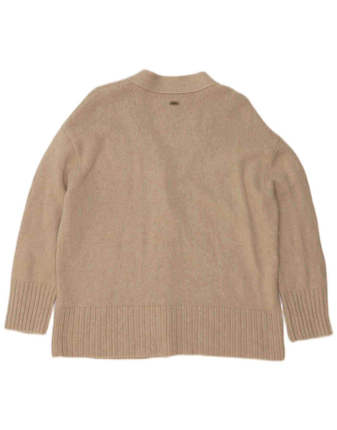 Barbour ženski prekomjerni džemper UK 10 Small Beige Cotton