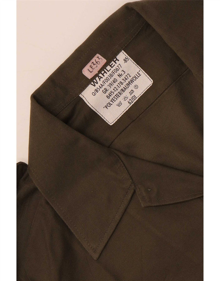 Vintage muška vojna košulja veličine 39/40, srednji kaki poliester