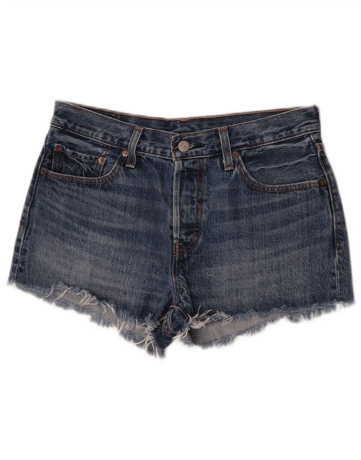 Levi's ženske kratke traper hlače 501 W28 srednje plavi pamuk