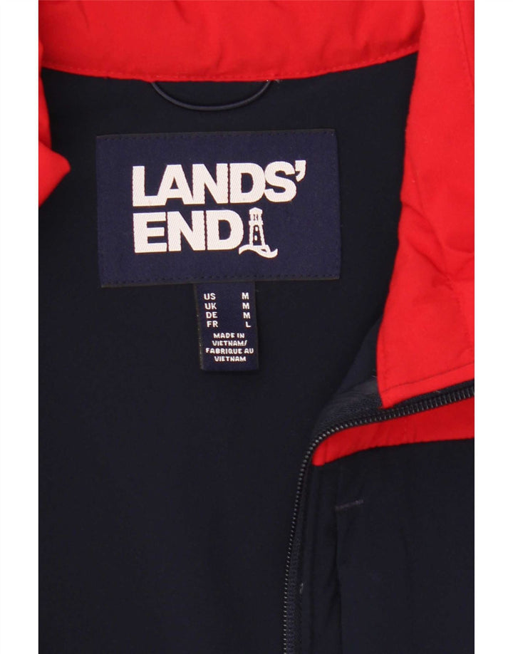 Lands End muška podstavljena jakna UK 38 poliester srednje crvene boje