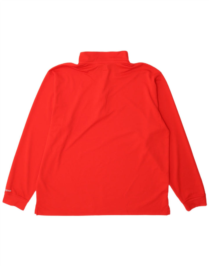 Izod muška majica s izrezom i puloverom, gornji dio trenirke 2XL od crvenog poliestera