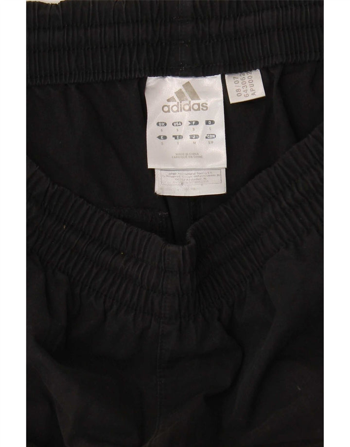 Adidas ženske Capri trenirke hlače UK 10 male crne poliesterske