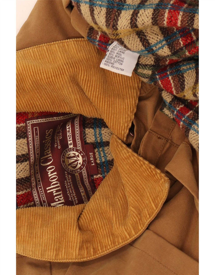 Marlboro Classics Mens Capelet Coat UK 40 Large Beige Cotton