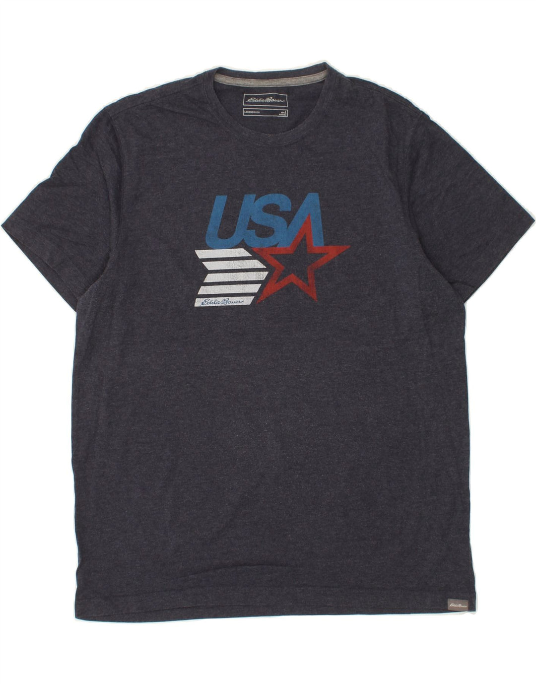 EDDIE BAUER Mens Graphic T-Shirt Top Large Navy Blue Vintage Eddie Bauer and Second-Hand Eddie Bauer from Messina Hembry 