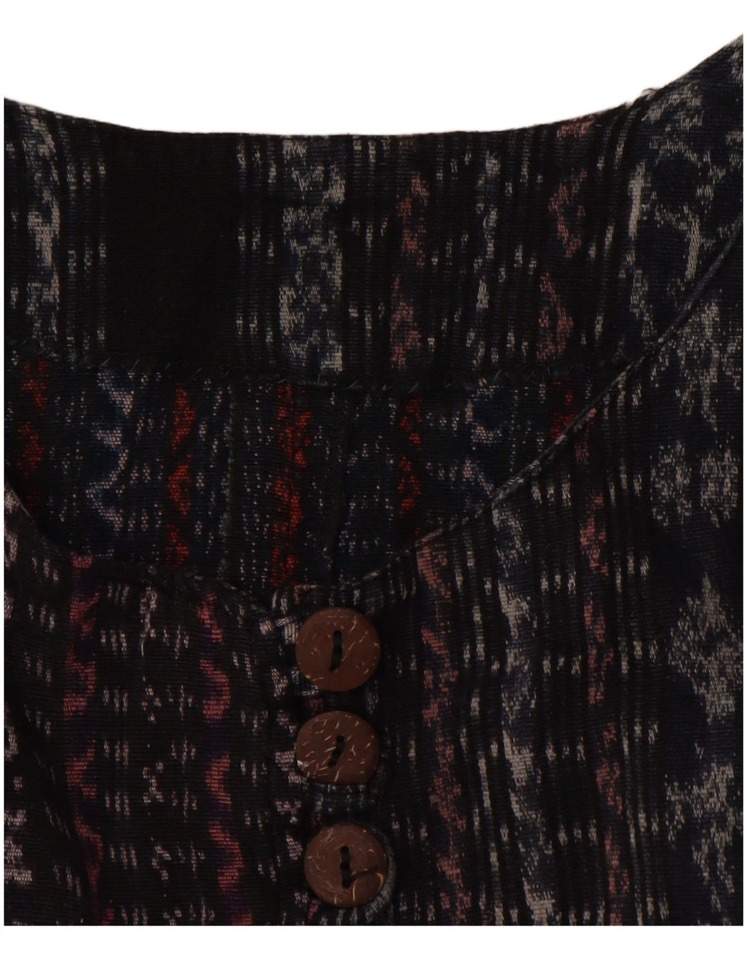 VINTAGE ženska košulja s 3/4 rukavima UK 18 XL crna na pruge