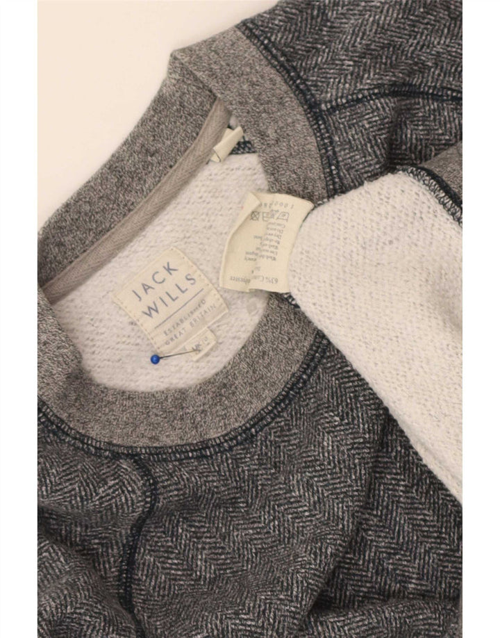 Jack Wills Ženska kratkotrajna majica UK 10 Mala siva riblja kost
