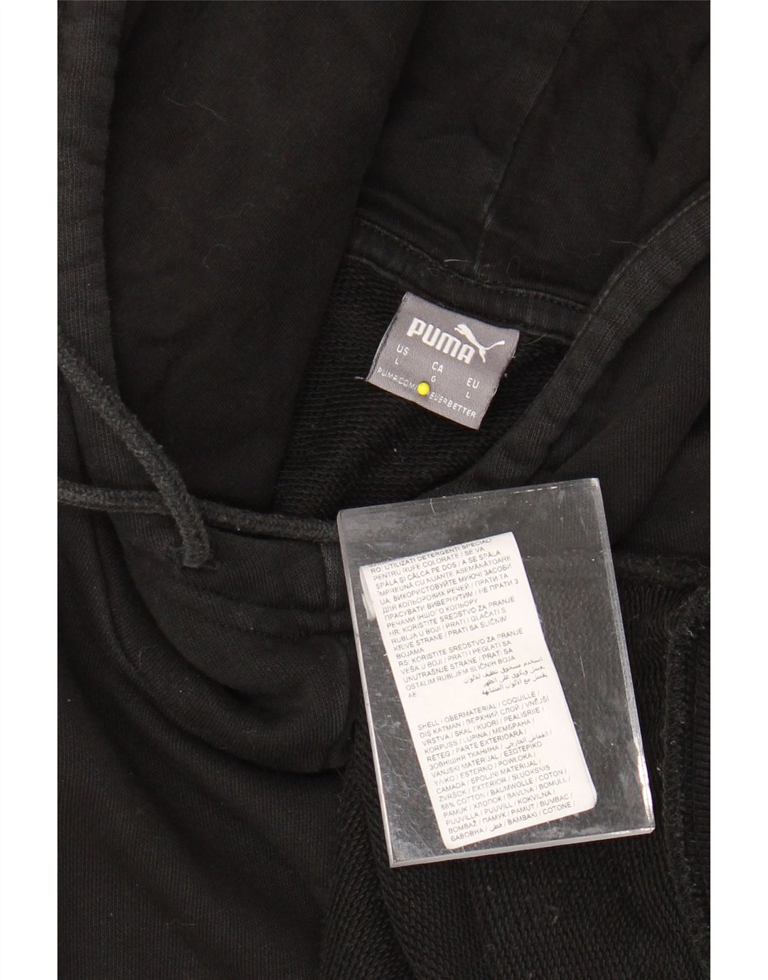 PUMA Ženska majica s kapuljačom s kapuljačom UK 16 Large Black Colourblock Cotton