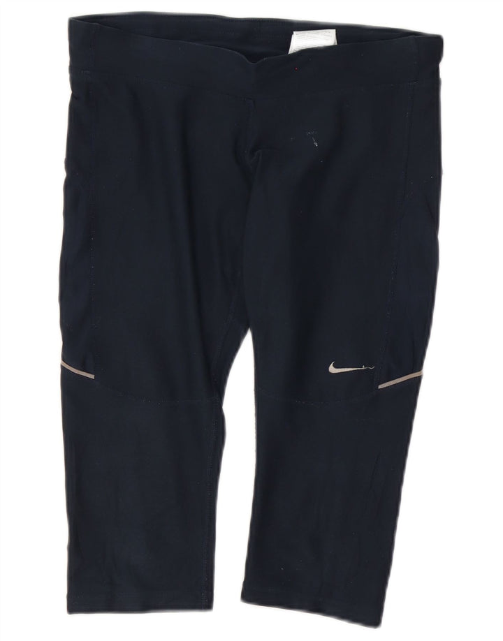 Nike ženske Dri Fit Capri tajice UK 10 Male tamnoplave poliesterske