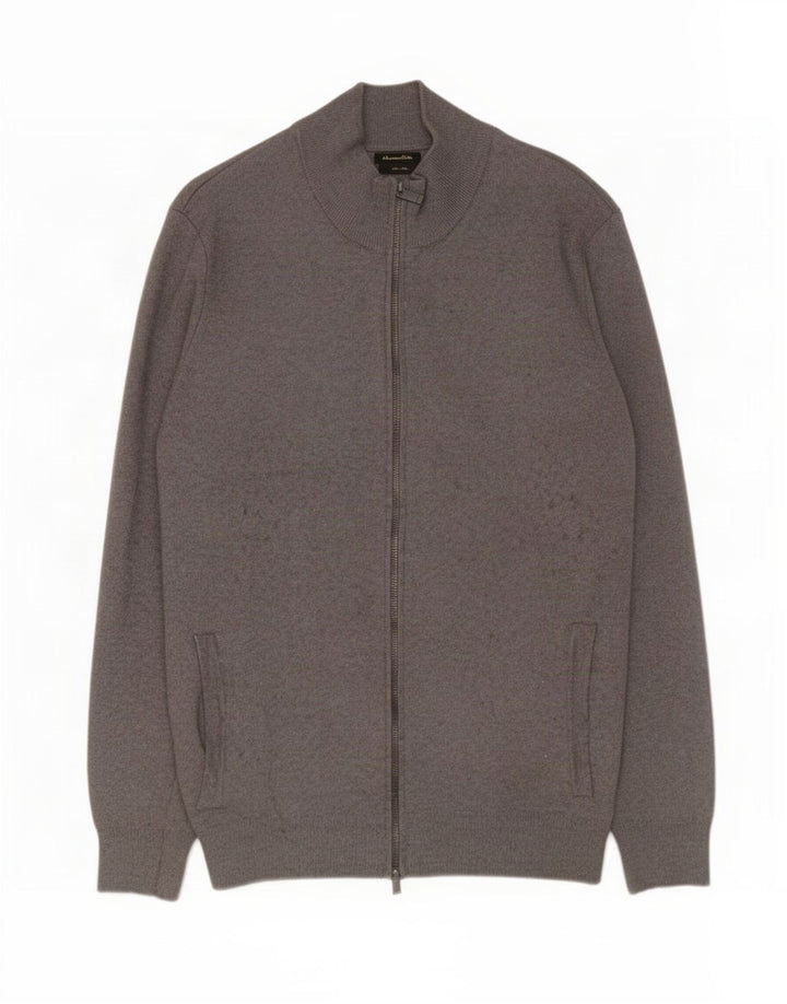 Veliki sivi muški kardigan pulover Massimo Dutti