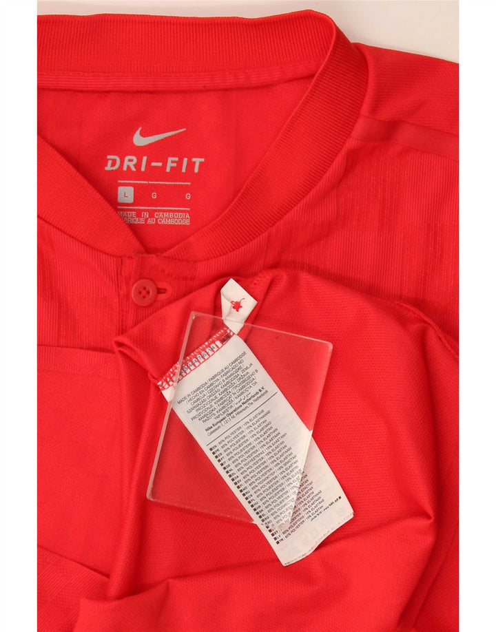 Nike Dri Fit majica kratkih rukava velika crvena poliester