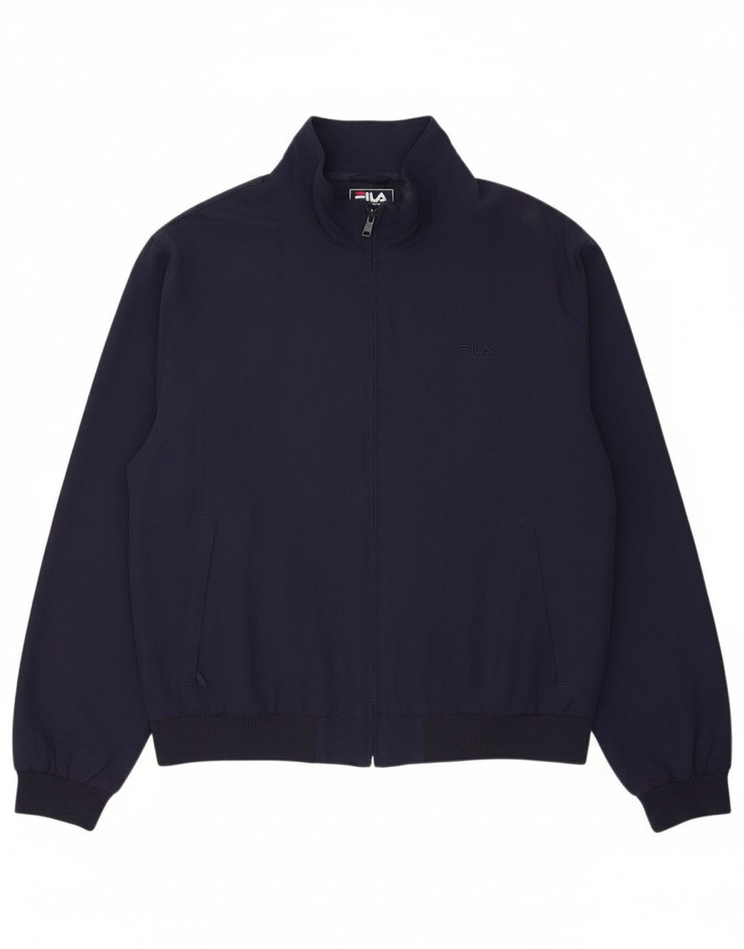 FILA Mens Bomber Jacket UK 44 2XL Navy Blue Nylon
