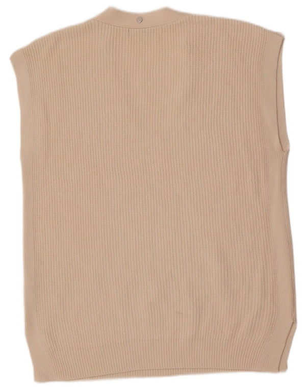 Marks & Spencer Mens Vest Tank Top Medium Beige Cotton