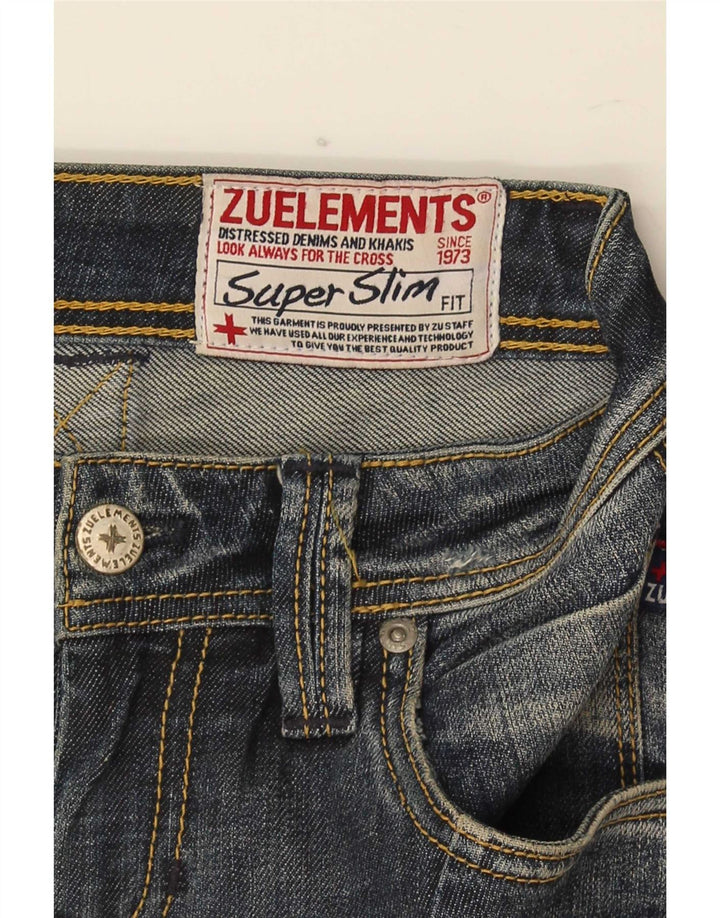 Zu Elements ženske uske traperice s oskudima W26 L31 plavi pamuk