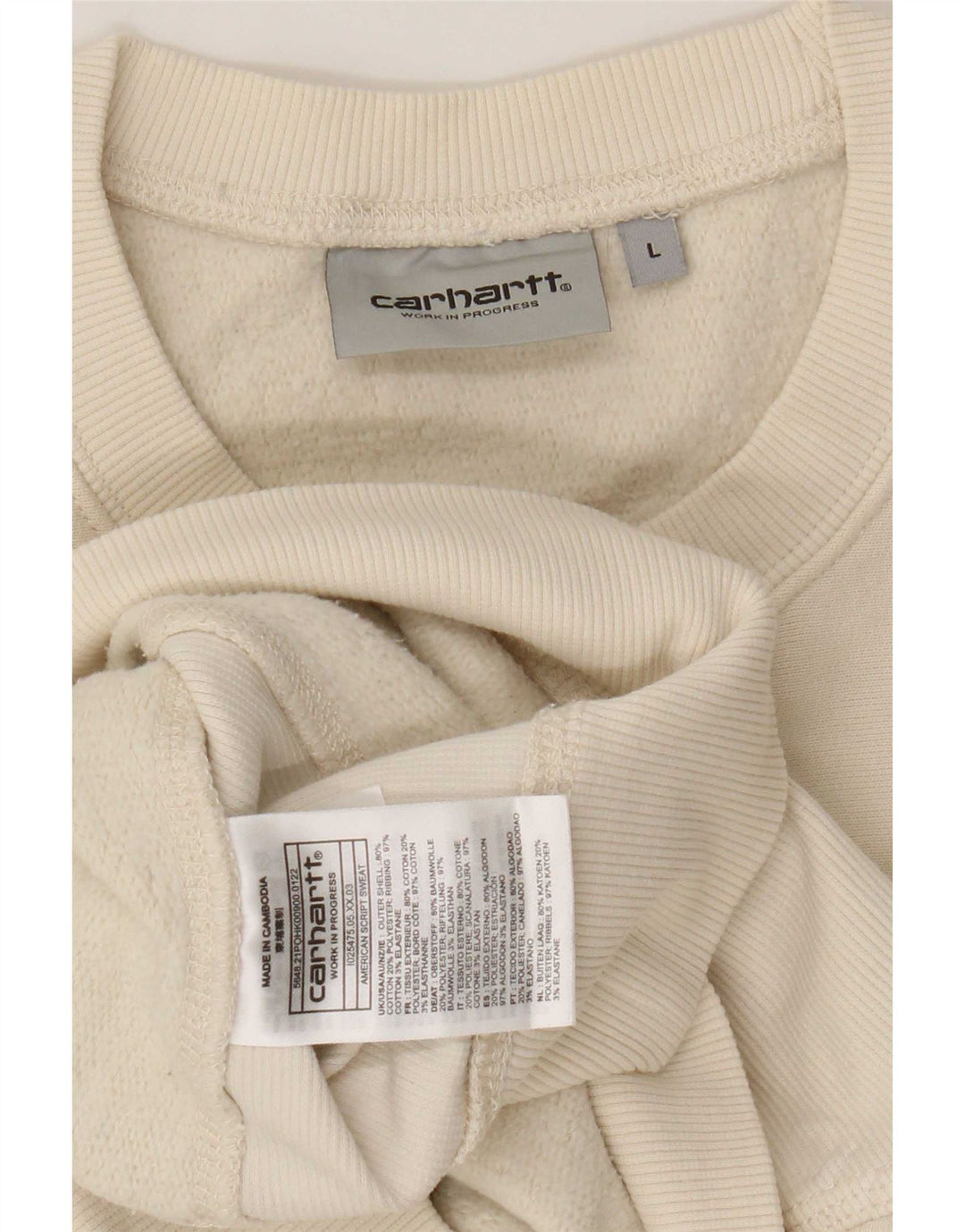 Carhartt muški džemperi veliki bež pamuk