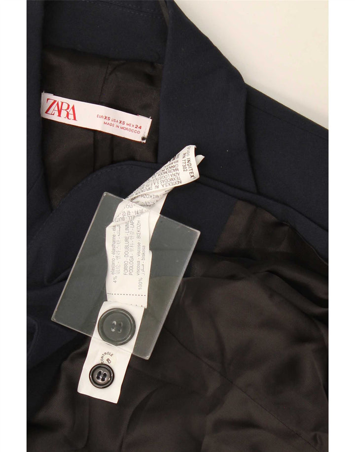 Zara ženska prevelika jakna sa 2 gumba UK 6 XS tamnoplava viskoza