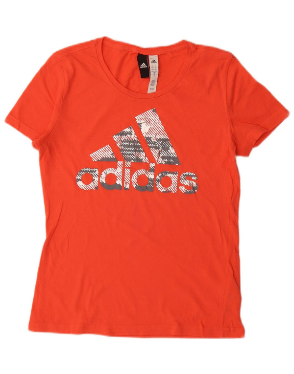 Adidas ženska majica kratkih rukava s grafičkim motivima UK 8/10, mali narančasti pamuk