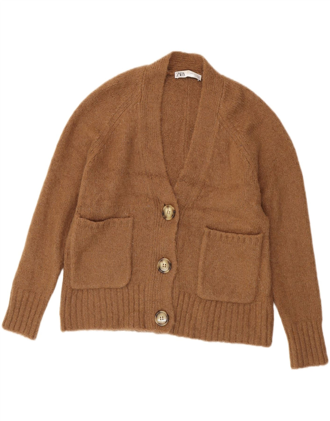 ZARA ženski prekomjerni džemper UK 10 Small Brown