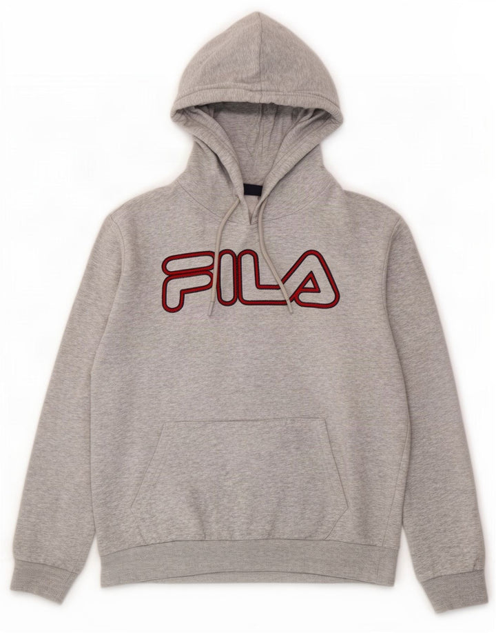 Fila muška majica s kapuljačom s kapuljačom, srednje sivi pamuk