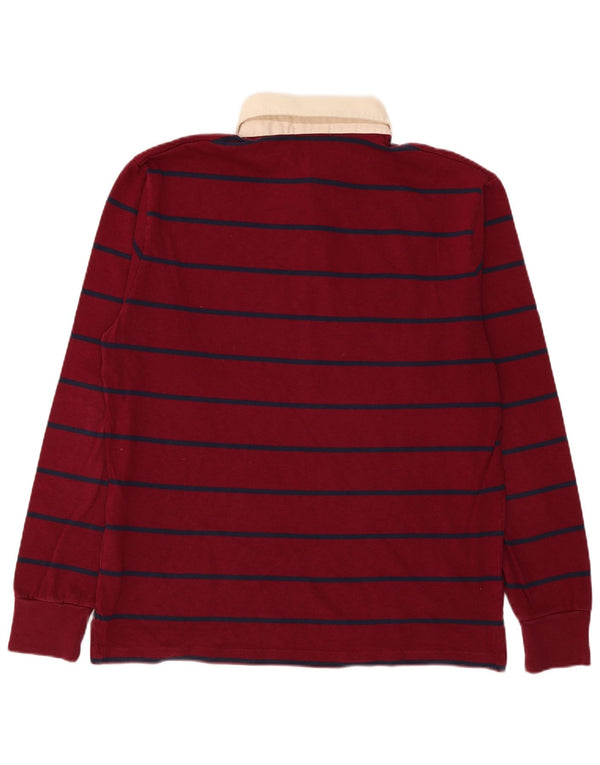 Gant muška ragbi polo majica dugih rukava 2XL bordo prugasti pamuk